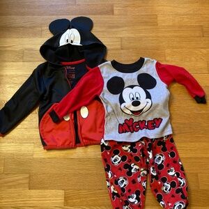 Mickey Mouse PJs and hoodie 4T